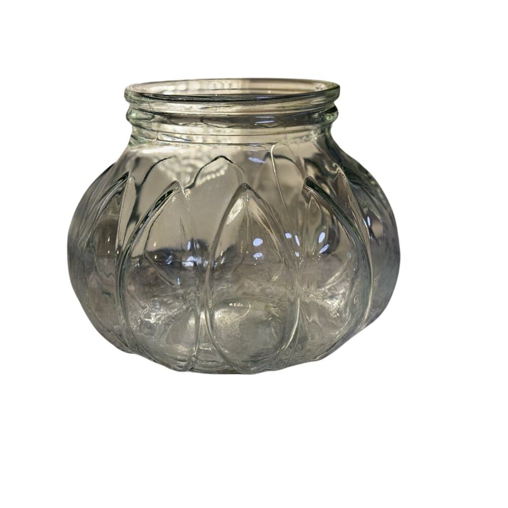Apothecary Jar Extra Large 7” Wide 6.5” Tall 5” Opening Floral Flower Vase